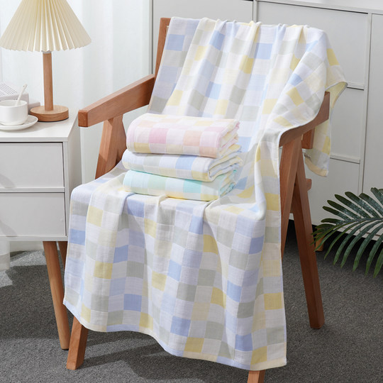 纯棉纱布浴巾夏季家用成人薄款旅游裹巾儿童洗澡冲凉全棉大毛巾