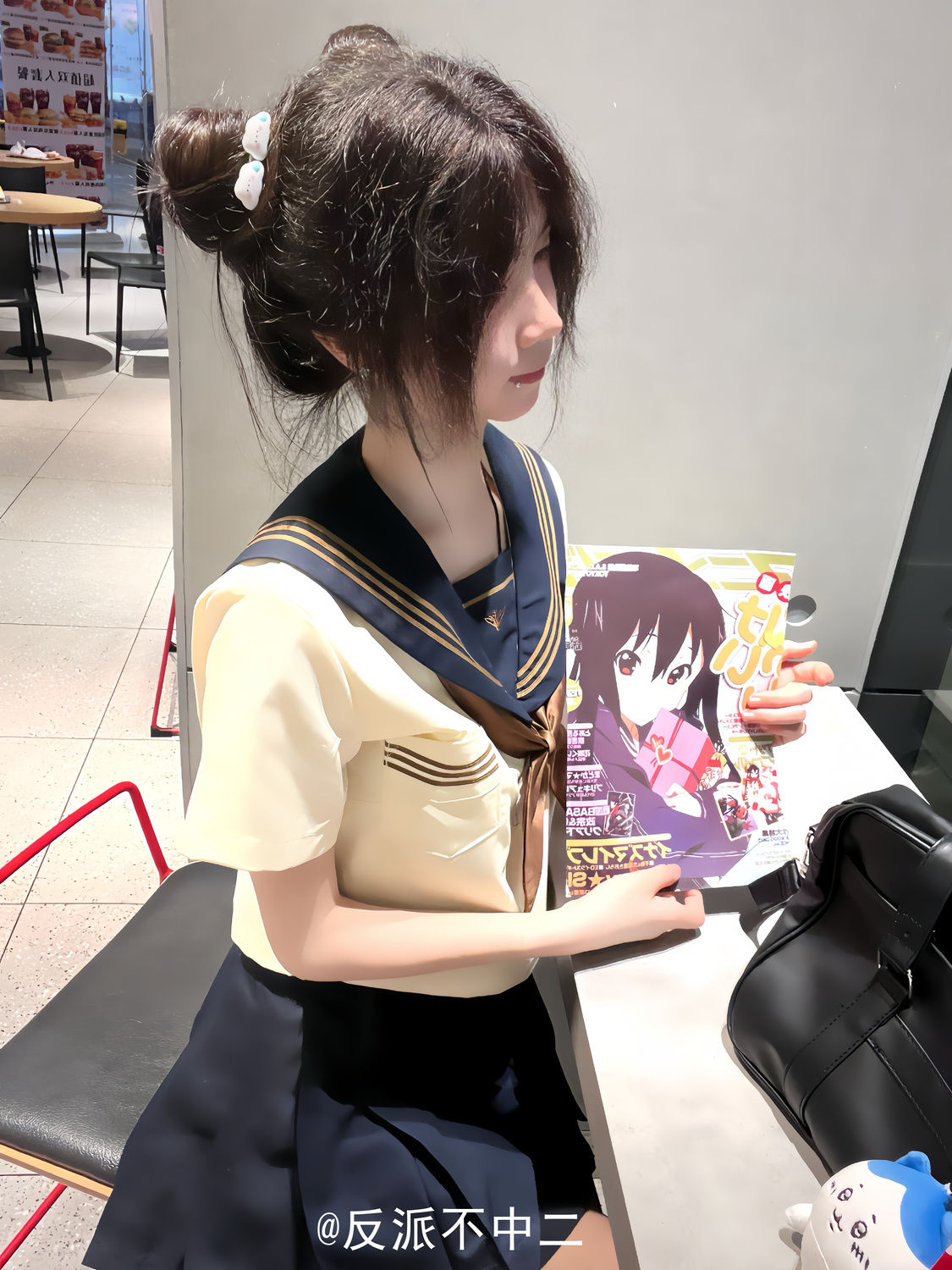 【反派不中二】正版日系JK制服水手服原创基础款中间服绀色三本-图3