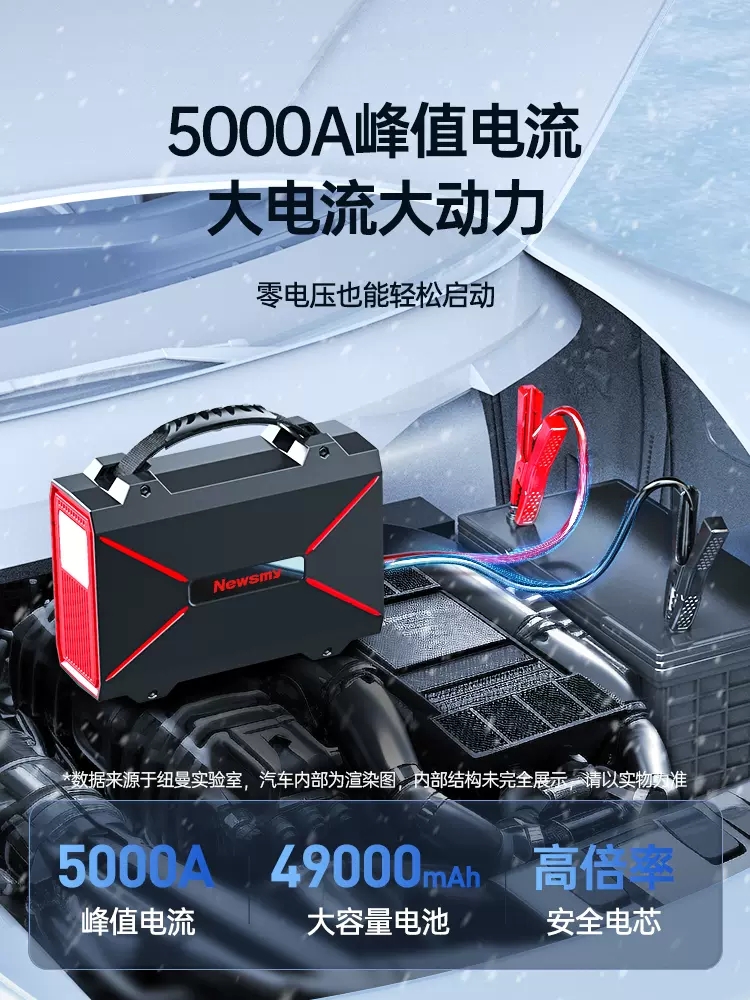 纽曼W60汽车应急启动电源电瓶大容量24V12V车载搭电宝 打火充电宝 - 图0