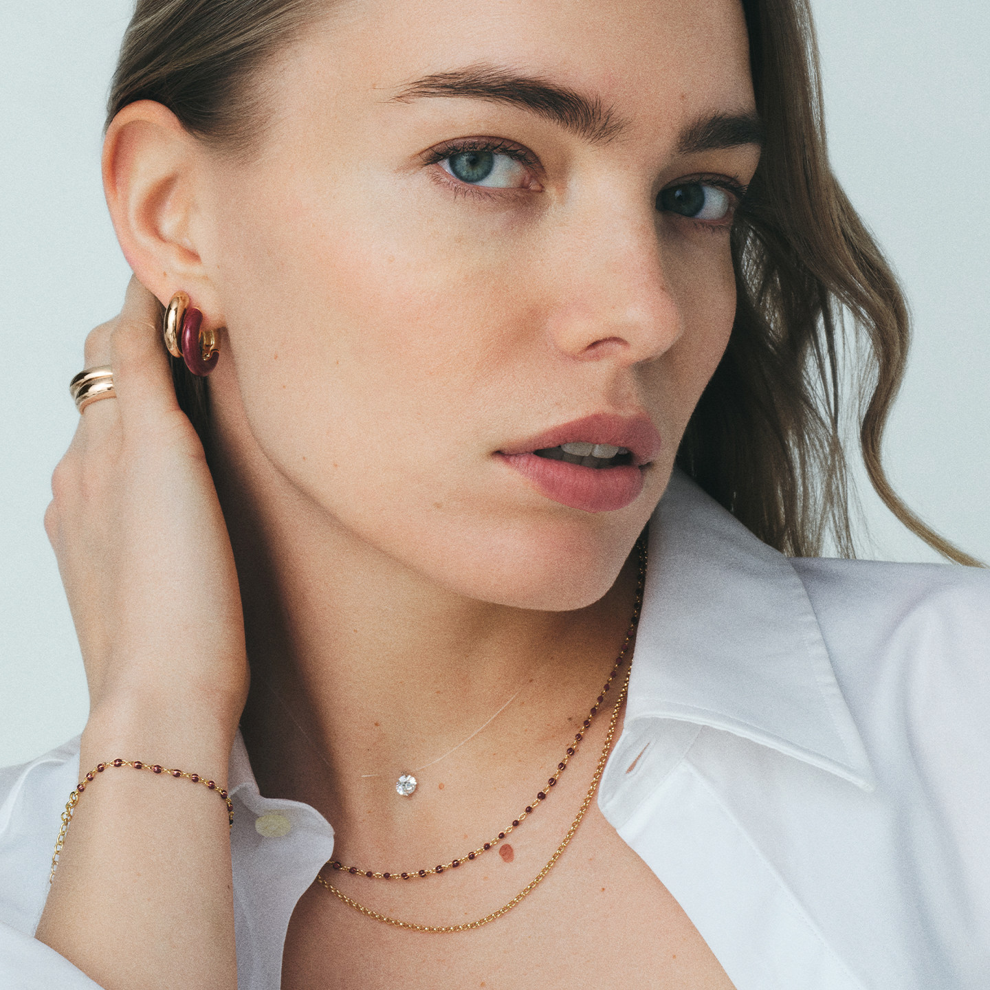 AGATHA/瑷嘉莎个性化定制系列小珠珠法式项链锁骨链轻奢圣诞礼物