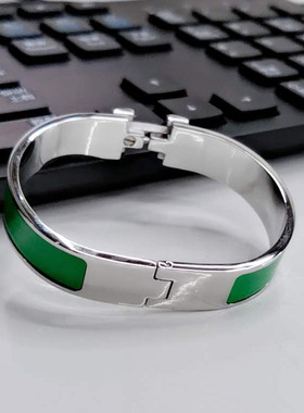 欧美街头潮款玫瑰金 卡扣简约经典手环大气超百搭手镯闺蜜礼物