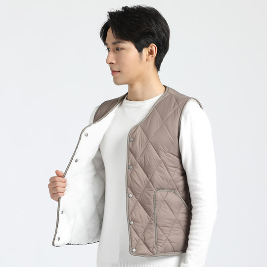 Winter thermal liner down cotton vest vest men