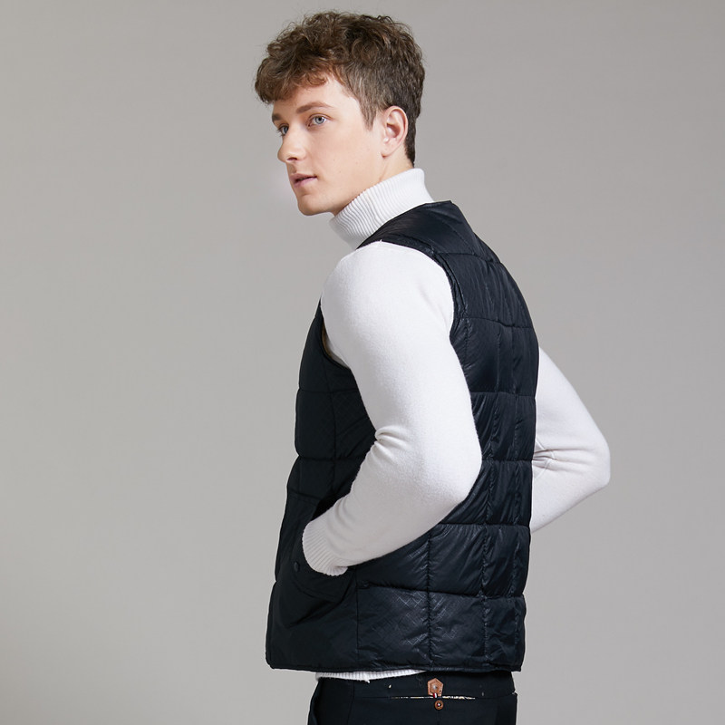 轻薄羽绒中老年男士加绒加厚棉马甲 亚岱尔服饰背心/马甲