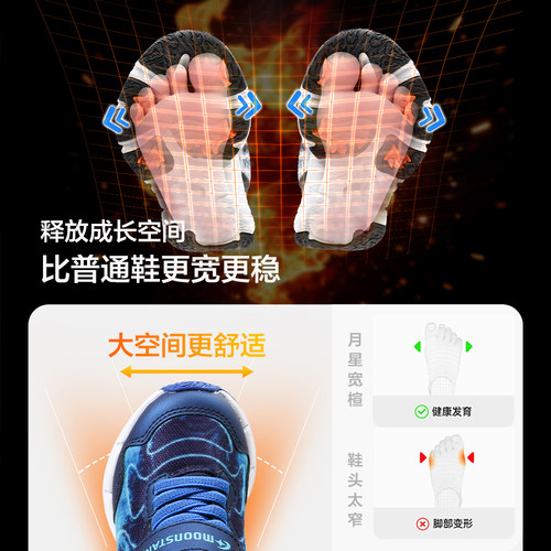 童鞋男童中大童月星炫酷运动鞋3E综训鞋机能鞋轻量跳绳户外鞋女孩 - 图1