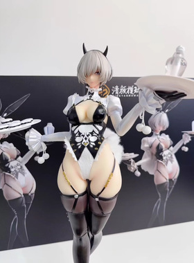 二次元美 gk 2b小姐姐 兔女郎 端盘 站姿 模型 摆件 盒装手办