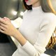 2023 new winter semi -high -necked black and white bottoming shirt Women's sweate