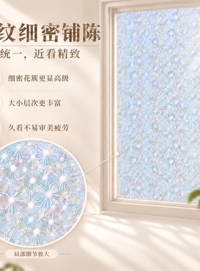 蒂凡尼花簇彩绘艺术装饰玻璃贴纸
