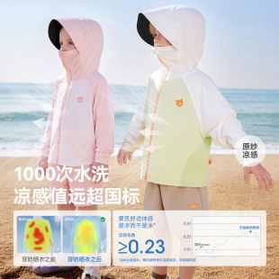 贝肽斯儿童防晒衣轻薄外套UPF200+防晒服