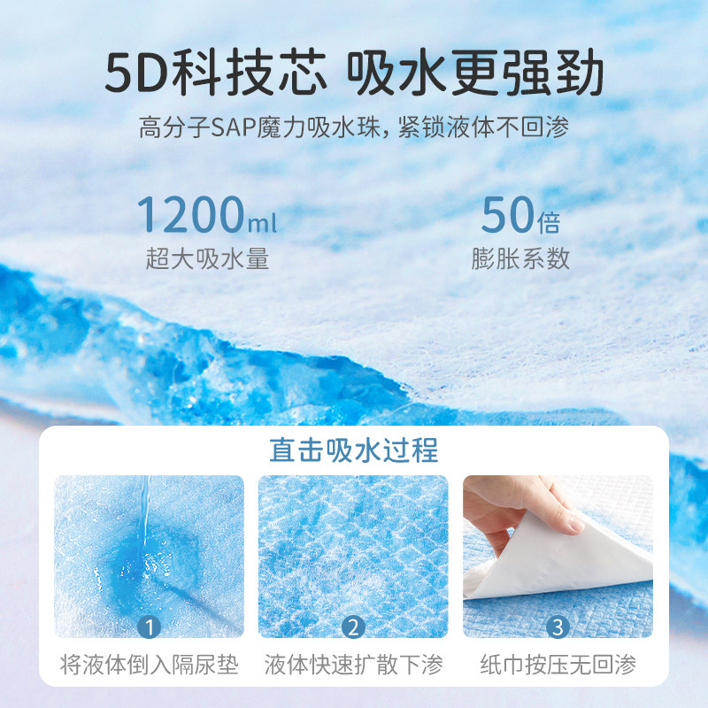 贝肽斯婴儿隔尿垫一次性大尺寸防水 贝肽斯隔尿床垫