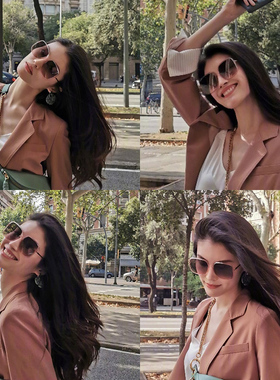 新款渐变色大框时尚明星同款墨镜