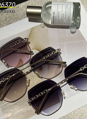 渐变色墨镜女款时尚高级感无框钻石切边太阳眼镜大脸防晒防紫外线