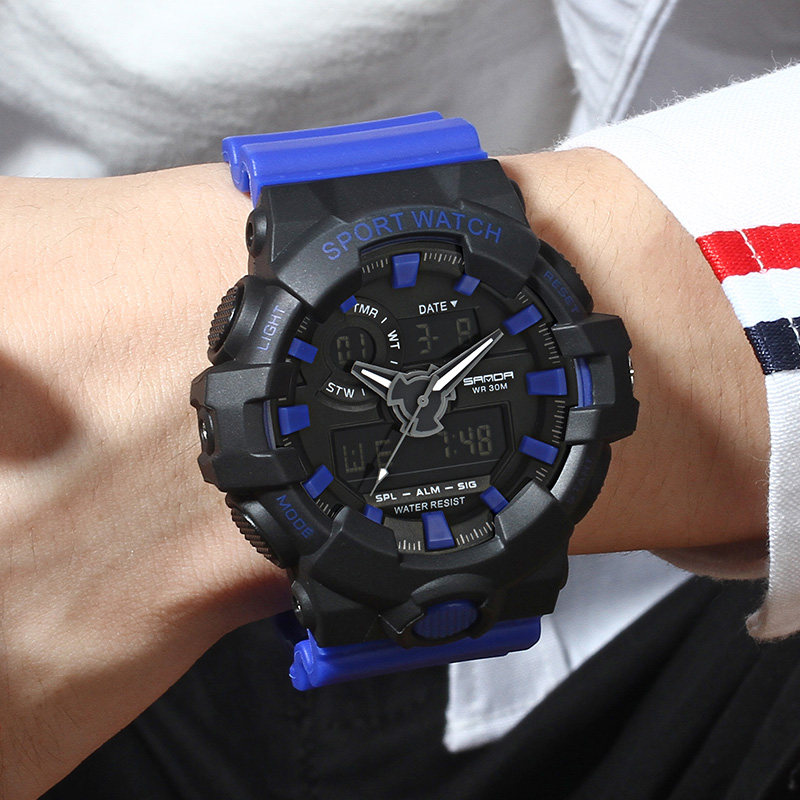 男女考试运动潮流炫酷防水ins男表 三达手表国产腕表