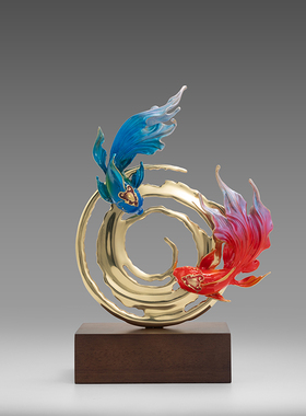 玄关铜摆件家居饰品轻奢