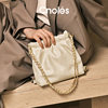 Women's three-back hobo bag soft, smooth and pleated casual