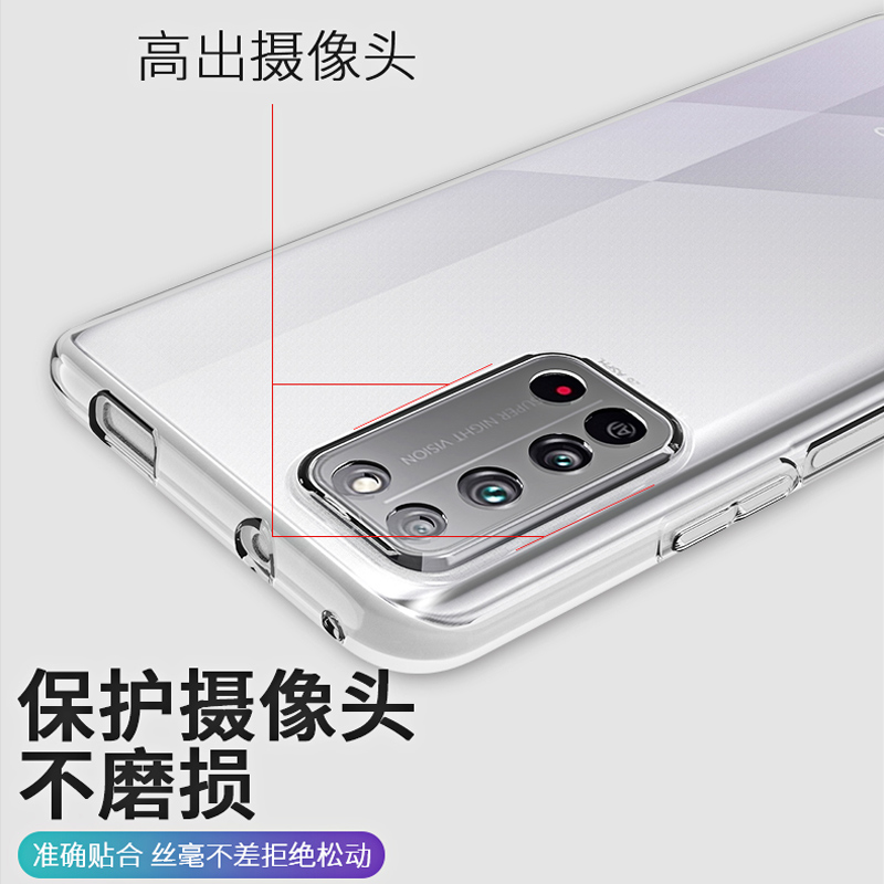 适用于HONOR荣耀X10手机壳透明X30MAX保护套X10 MAX硅胶KKG-AN0全包HONOR - 图1