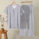 Summer men's pure cotton pajamas and pajamas, loose home clothes