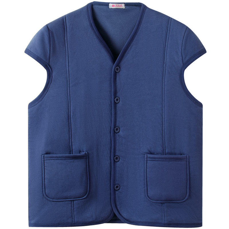 秋冬季纯棉内衣男背心中老年人马甲 芬汀保暖上装