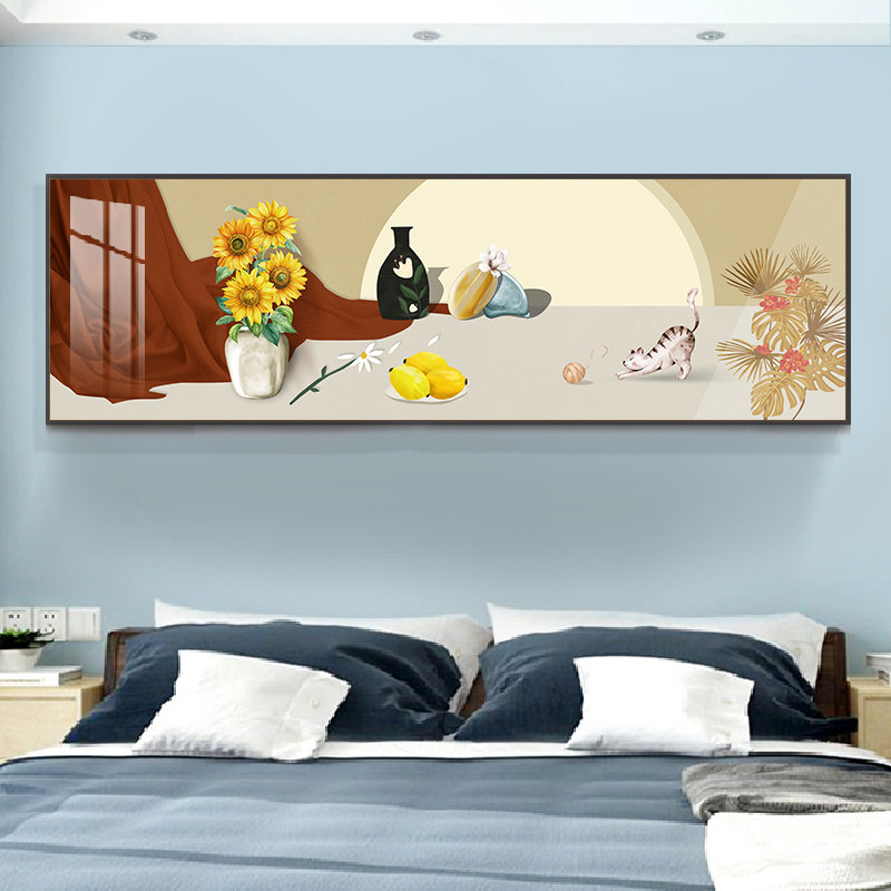 动漫卧室装饰画小清新床头挂画现代简约公主儿童房间墙壁卡通墙画
