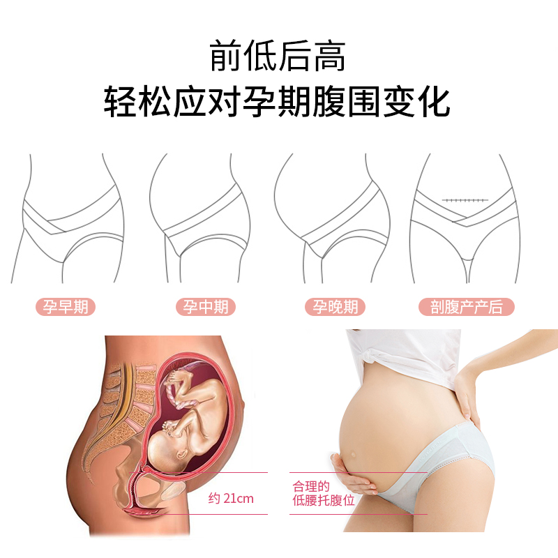 十月皇后旗舰店孕妇内裤女托腹怀孕初中晚期纯棉低腰中孕早期底档抗菌短裤内穿夏1