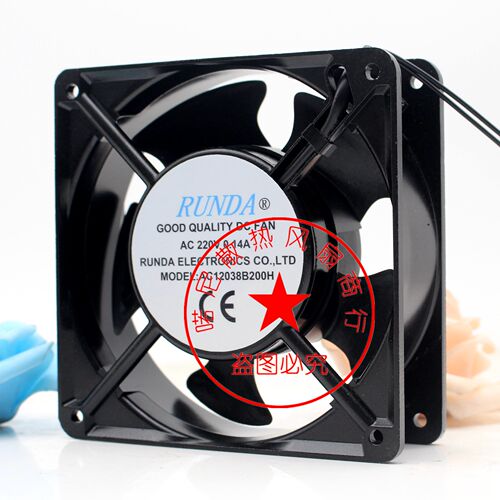 全新现货 RUNDA AC12038B220H AC220V 0.14A 12CM 机柜散热风扇 - 图1