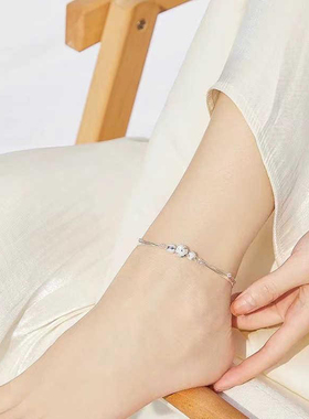 三生三世玖玖玖纯yin脚链女款新款高级感送老婆生日足yin铃铛礼物