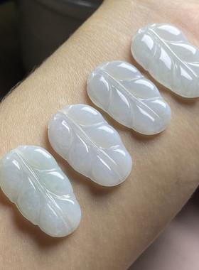 正品小树叶A货吊坠天然缅甸翡翠