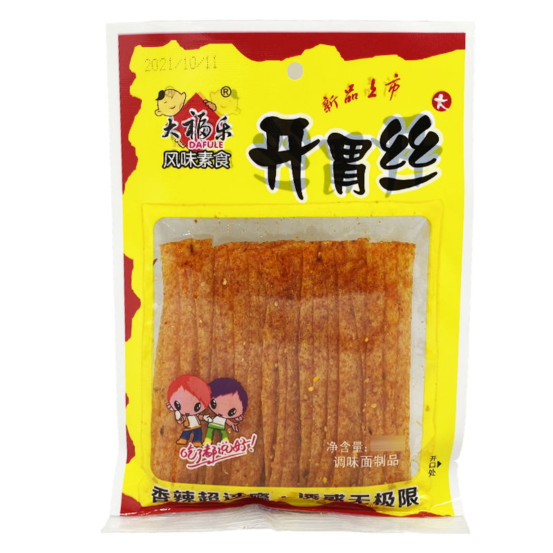 大福乐开胃丝72g袋辣条丝辣片卷素食面筋大包装怀旧网红零食小吃 - 图3