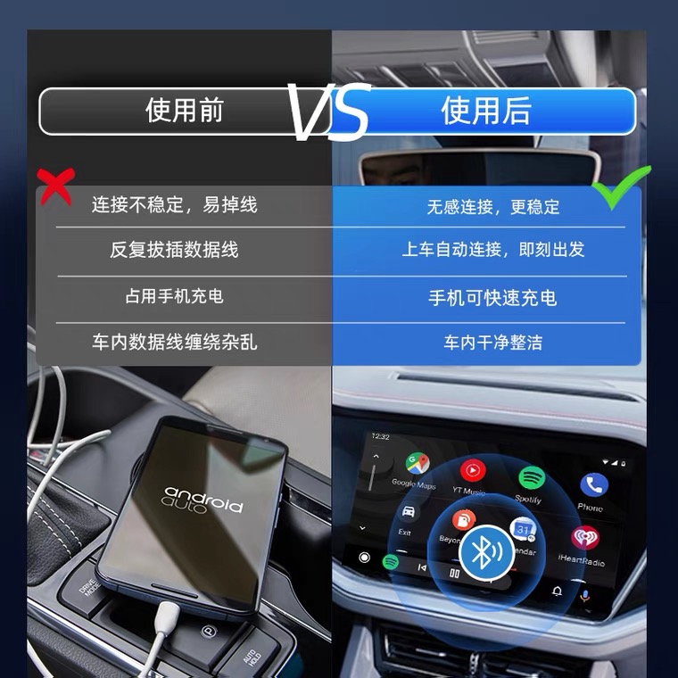 Carlinkit车连易有线Android Auto转无线Android Auto互联车盒子 - 图2