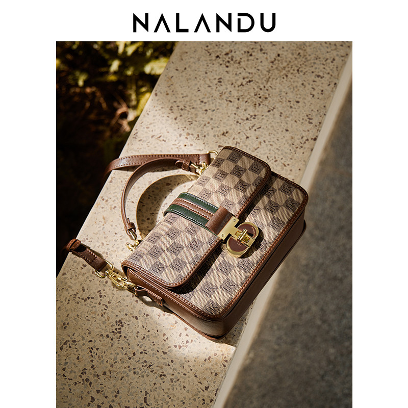 纳兰杜包包女式2025新款斜挎包女包高级感妈妈包礼物老花手提包,淘宝优惠券,粉丝福利购,淘宝优惠卷