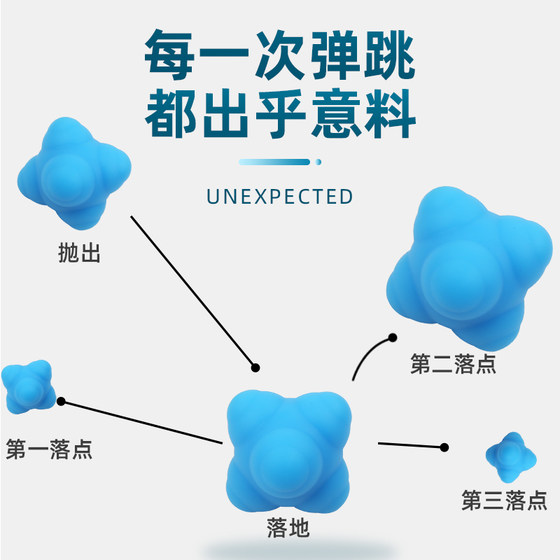 Reaction ball hexagonal ball agile direction change exercise irregular