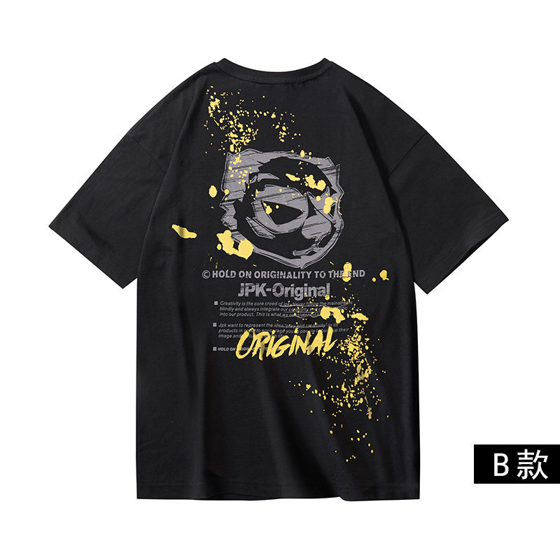 jpk潮牌2020夏装新款国潮烫金t恤 jpkthepangstyleT恤