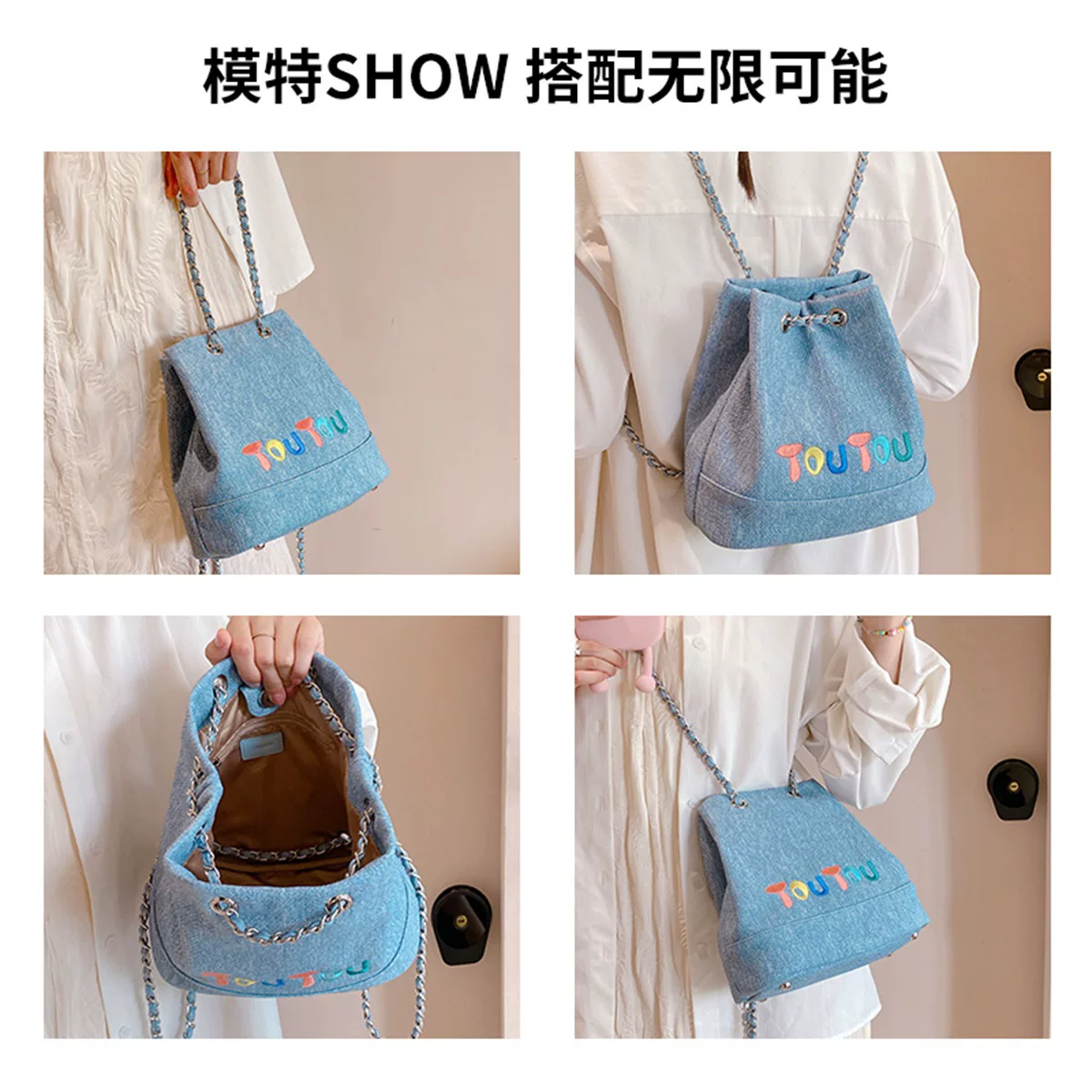 Genuine small design backpack, shoulder bag, 2023 collection