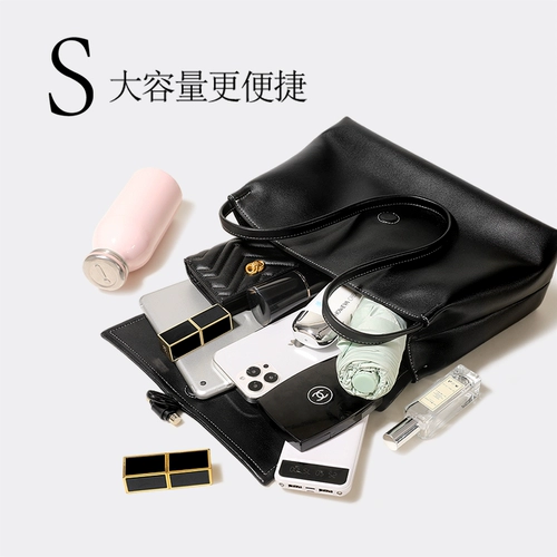 Кожаная вместительная и большая сумка подмышку, сумка через плечо, изысканный стиль