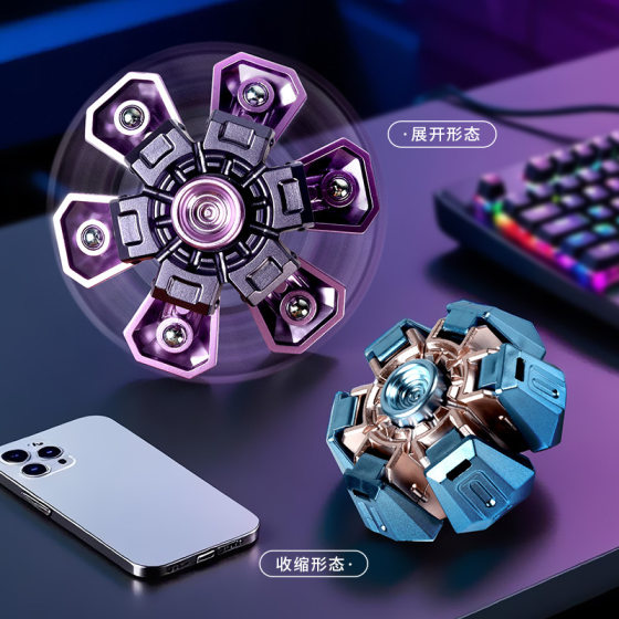 Creative transforming fingertip mecha gyroscope decompression artifact