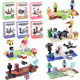 My Building Block World Peripheral Series Magnetic Block Animal Figure Model Building Scene Magnet Boy Puzzle
