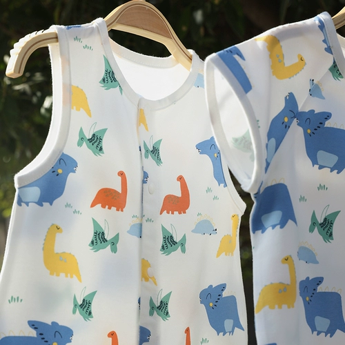 Детское летнее тонкое боди для новорожденных без рукавов для выхода на улицу для мальчиков, детская летняя одежда, в западном стиле