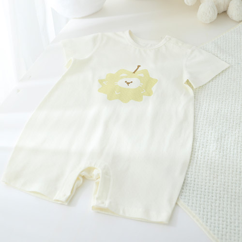 婴儿连体衣短袖哈衣爬服夏季薄款超萌可爱外出服夏装一岁宝宝衣服 - 图0