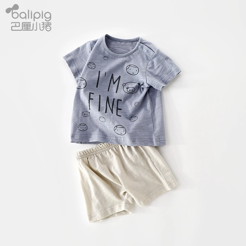 Летняя одежда, летний комплект, летняя тонкая детская хлопковая футболка, в корейском стиле