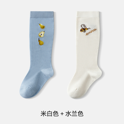 嫚熙儿童袜子宝宝长筒袜四季款棉袜新生儿过膝袜男女童婴儿长袜子