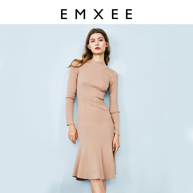 嫚熙孕妇新款时尚针织上衣连衣裙 EMXEE嫚熙连衣裙