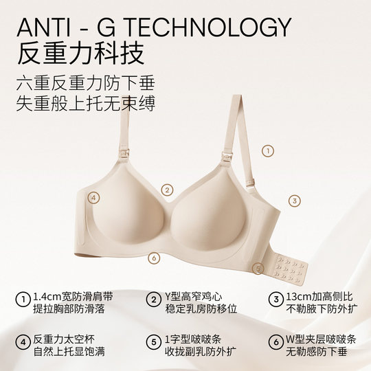 Manxi anti-gravity maternity nursing bra spring and summer