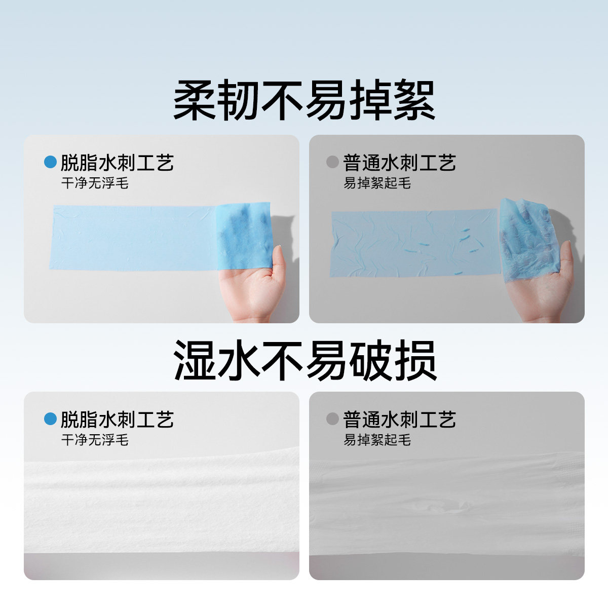 【100%棉】嫚熙纯棉棉柔巾新生儿宝宝可用婴儿干湿两用全棉洗脸巾