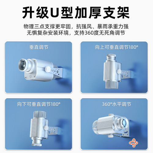投影灯logo射灯地面旋转招牌图案门头户外防水led广告投射灯定制 - 图0
