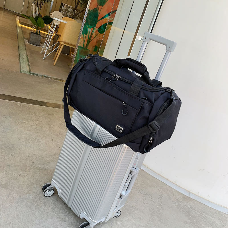 男手提旅行包鞋位健身包大容量短途行李包旅行袋折叠旅游包出差包_虎窝淘