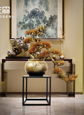 创意客厅迎客松佐森新中式新中式