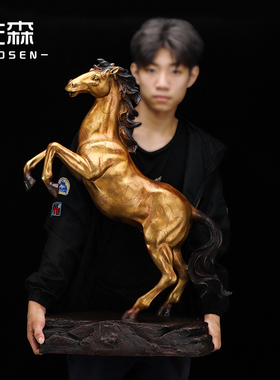 马到成功铜摆件办公室开业礼品