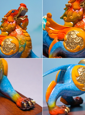 佐森铜招财貔貅摆件新中式办公室