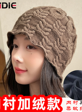 帽子女士秋冬毛线帽时尚针织帽