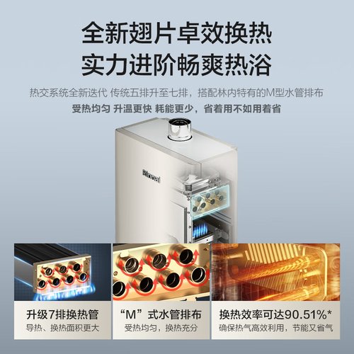 Rinnai/林内 JSQ31-GD32小蛮腰Rro家用恒温ECO节能防冻燃气热水器 - 图1