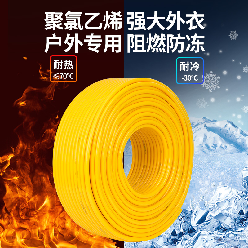 纯铜电线家用软电缆线2芯户外防冻2.5 4平方护套线插头电源延长线-图2